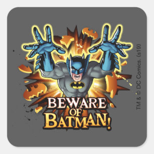 Batman Beware of Batman Square Sticker