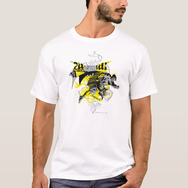 Batman Black and Yellow Collage T-Shirt (Front)