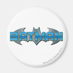 Batman Blue Name Logo Magnet