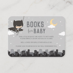 Batman Books for Baby Baby Shower Insert Card