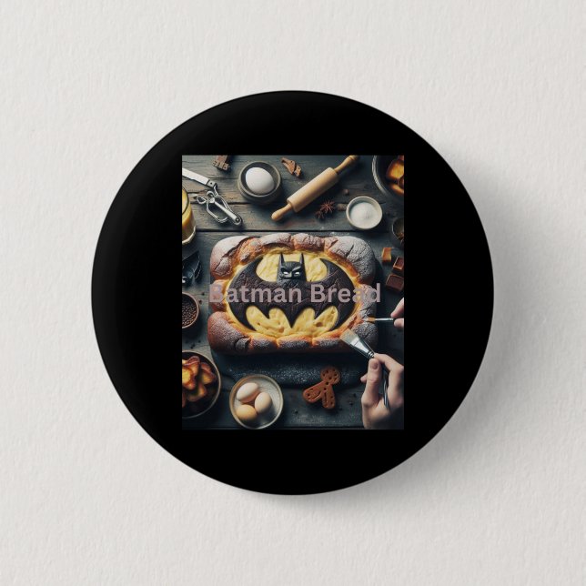 Batman Bread Sticker  6 Cm Round Badge (Front)