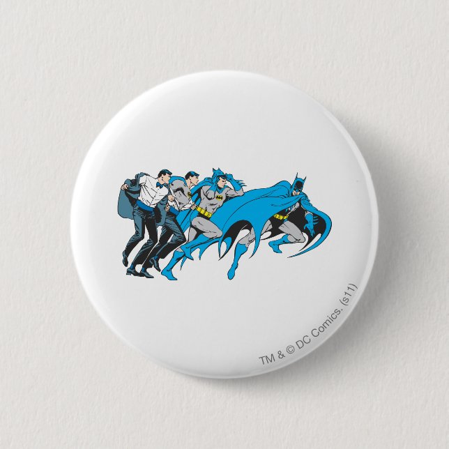 Batman/Bruce Transformation 6 Cm Round Badge (Front)