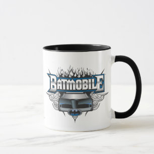 Batman Car and Flames Mug