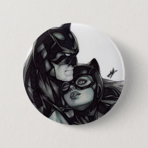 Batman & Catwoman ~ Bruce wayne & Selina Kyle 6 Cm Round Badge