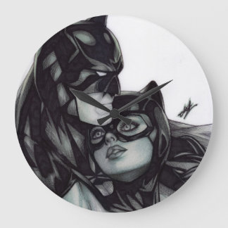 Batman & Catwoman ~ Bruce wayne & Selina Kyle Large Clock