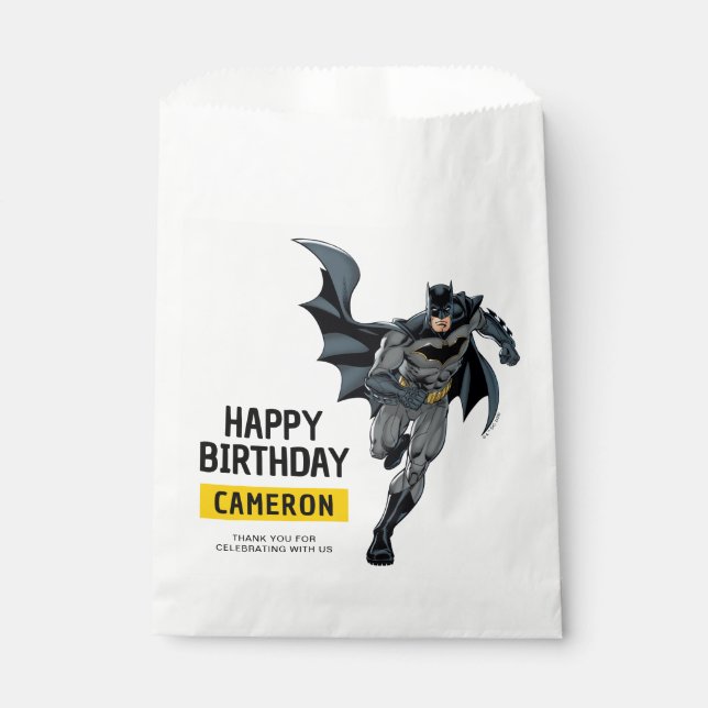 Batman | Chalkboard Happy Birthday Favour Bags (Front)