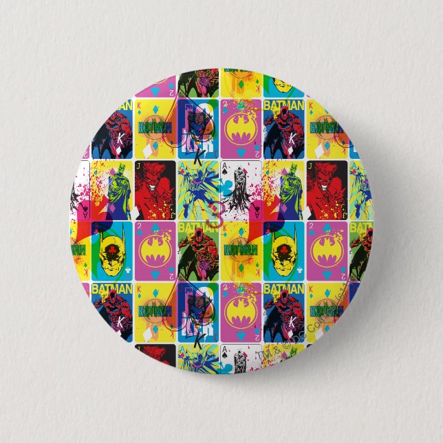 Batman Colour Code Pattern 2 6 Cm Round Badge (Front)