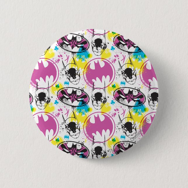 Batman Colour Code Pattern 3 6 Cm Round Badge (Front)