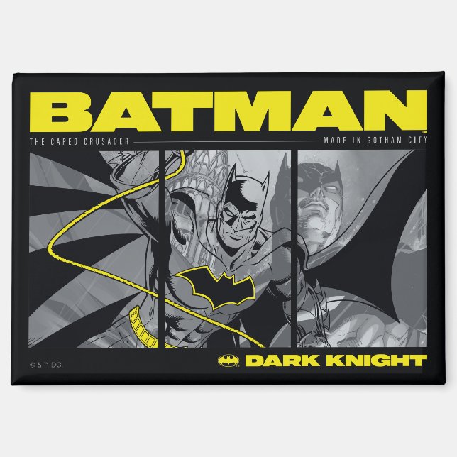 Batman Comic Tri-Panel Graphic Magnet (Front)