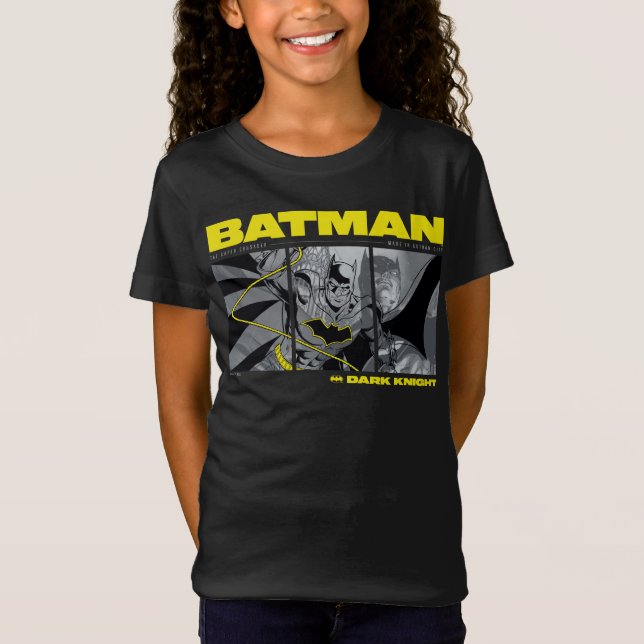 Batman Comic Tri-Panel Graphic T-Shirt (Front)