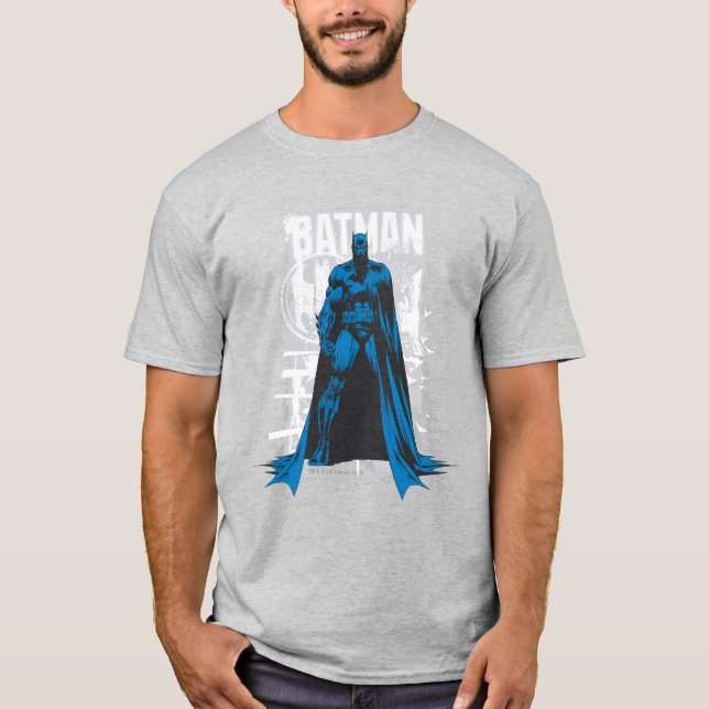 Batman Comic - Vintage Full View T-Shirt (Front)