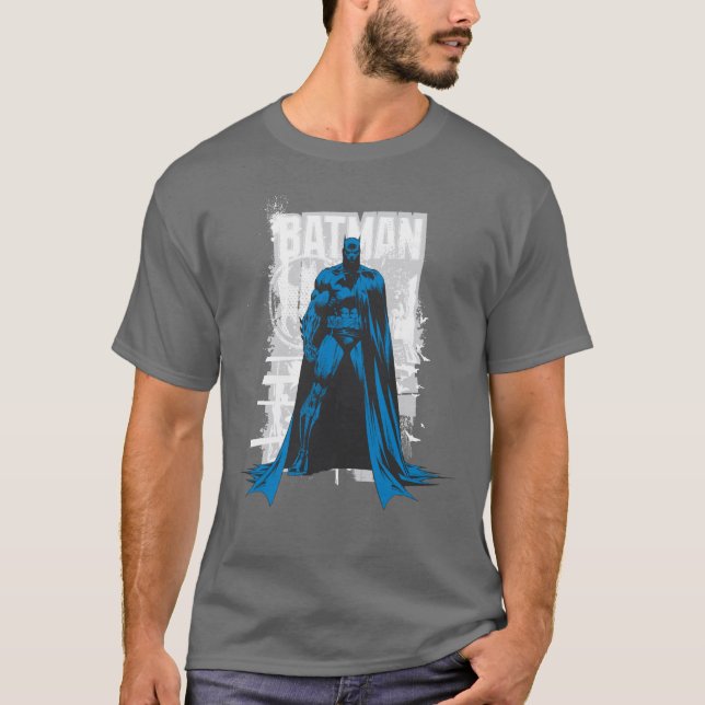 Batman Comic - Vintage Full View T-Shirt (Front)