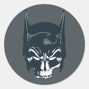 Batman Cowl/Skull Icon Classic Round Sticker