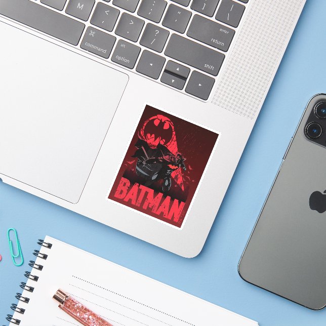 Batman Crimson Bat Signal (Laptop w/ iPhone)