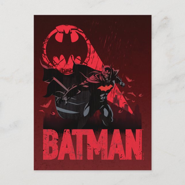 Batman Crimson Bat Signal Postcard (Front)