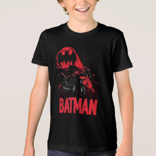 Batman Crimson Bat Signal Tri-Blend Shirt
