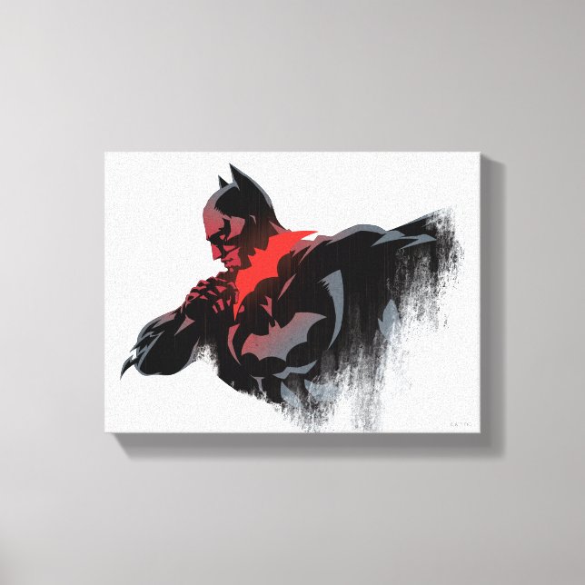 Batman Crimson Batarang Canvas Print (Front)