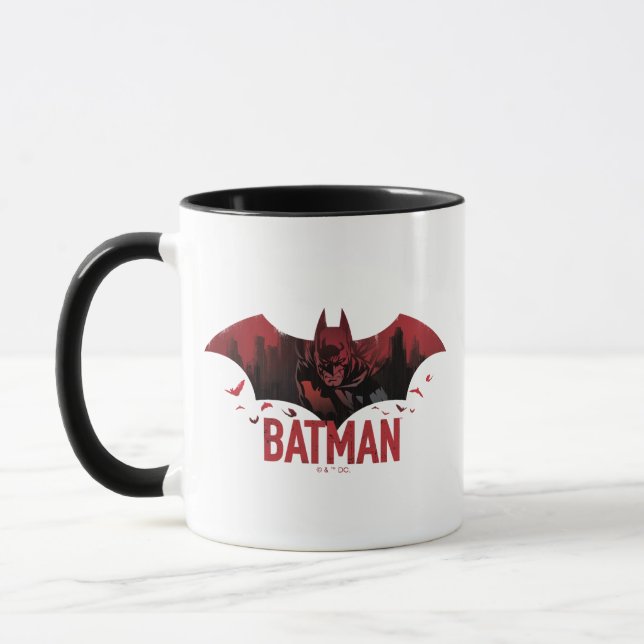 Batman Crimson Gotham Icon Mug (Left)