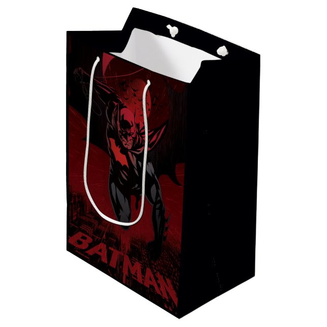 Batman Crimson Leap Medium Gift Bag (Front Angled)