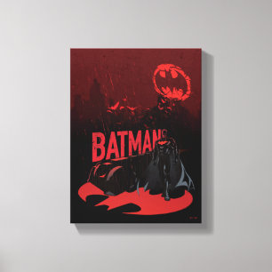 Batman Crimson Rain Canvas Print
