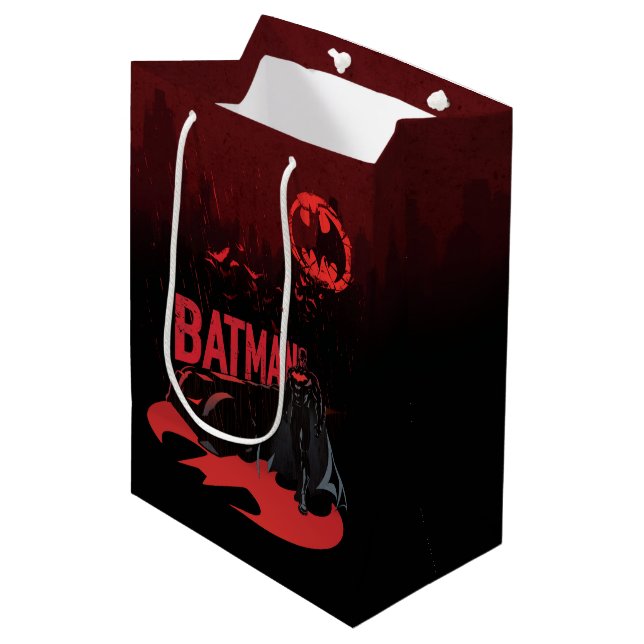 Batman Crimson Rain Medium Gift Bag (Front Angled)