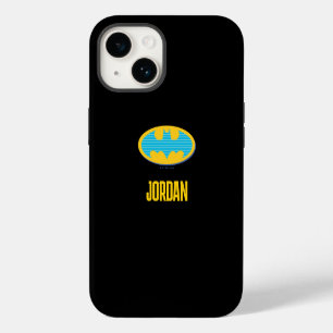 Batman   Cyan Stripes Symbol iPhone 14 Case
