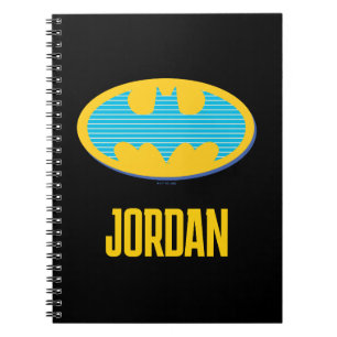 Batman   Cyan Stripes Symbol Notebook