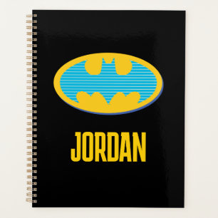 Batman Cyan Stripes Symbol Planner