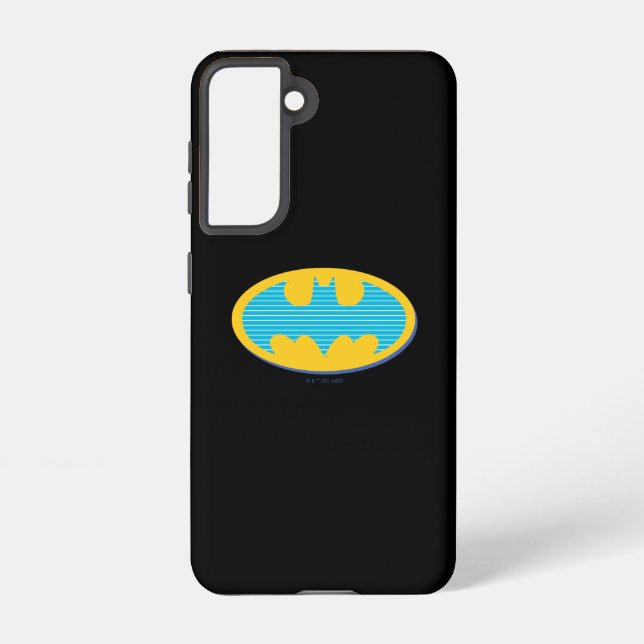 Batman | Cyan Stripes Symbol Samsung Galaxy S21 Case (Back)
