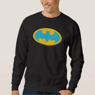 Batman   Cyan Stripes Symbol Sweatshirt