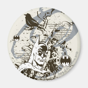 Batman Dark Knight Manuscript Montage Magnet