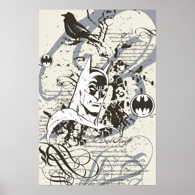 Batman Dark Knight Manuscript Montage Poster (Front)