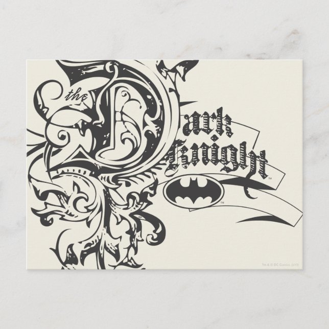 Batman Dark Knight | Ornate Logo Postcard (Front)