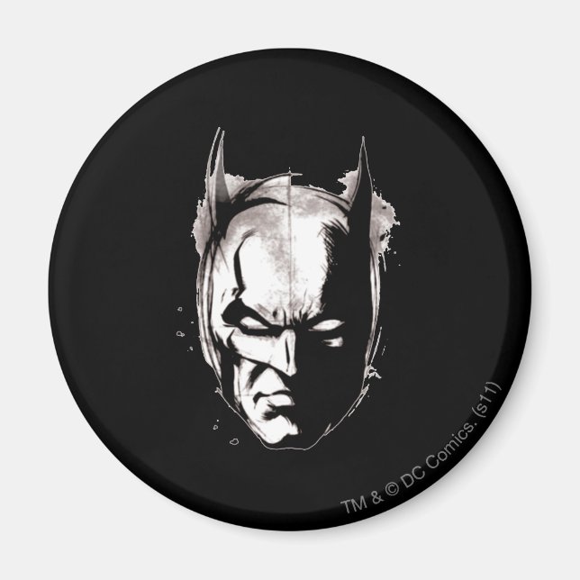 Batman Drawn Face Magnet (Front)