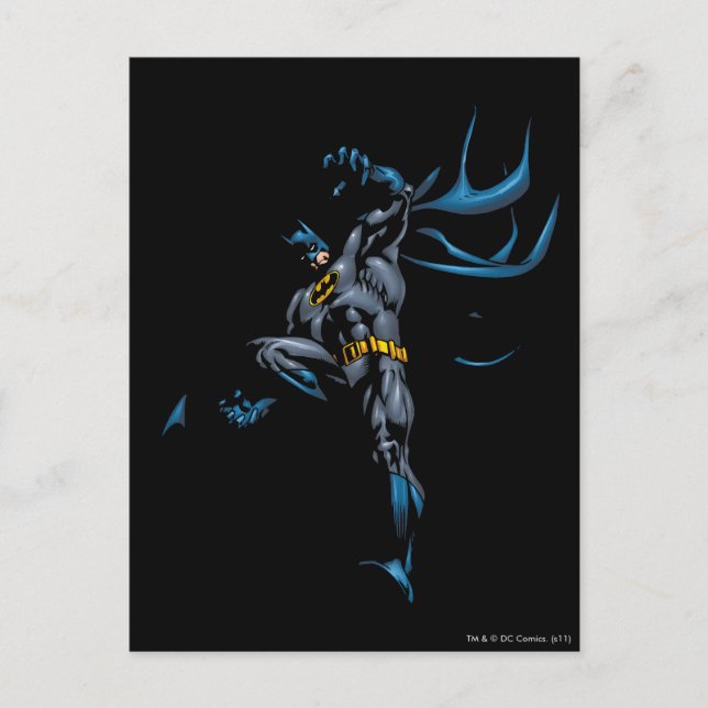 Batman Drops Down Postcard (Front)