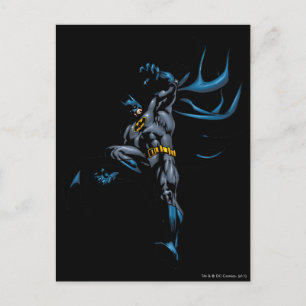 Batman Drops Down Postcard