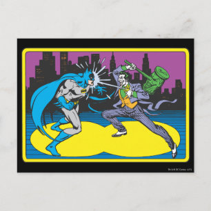 Batman Fights Joker Postcard