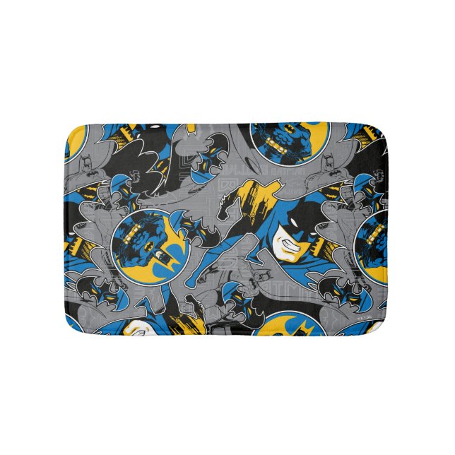 Batman Full Throttle Toss Pattern Bath Mat (Front)