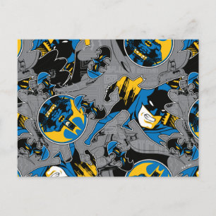 Batman Full Throttle Toss Pattern Postcard