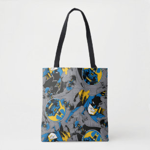 Batman Full Throttle Toss Pattern Tote Bag