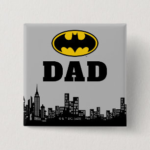Batman - Gotham City Birthday Dad 15 Cm Square Badge