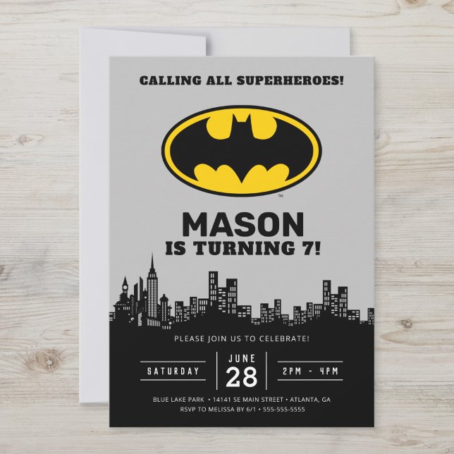 Batman - Gotham City | Birthday  Invitation (Creator Uploaded)