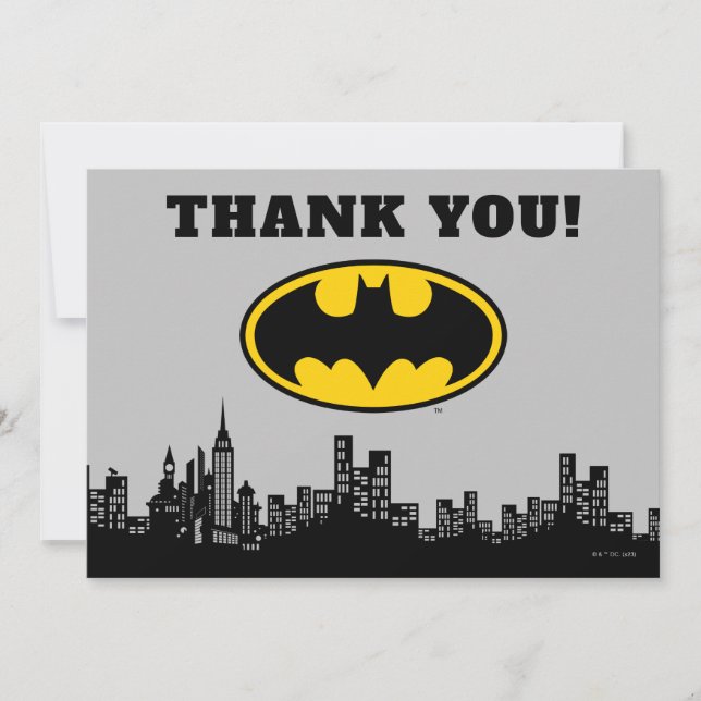 Batman Gotham City | Birthday Thank You (Front)