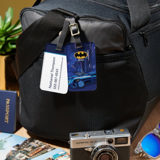 Batman Gotham City Night Patrol Luggage Tag (Front & Back)