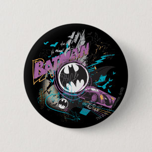 Batman Gotham Skyline Sketch 6 Cm Round Badge