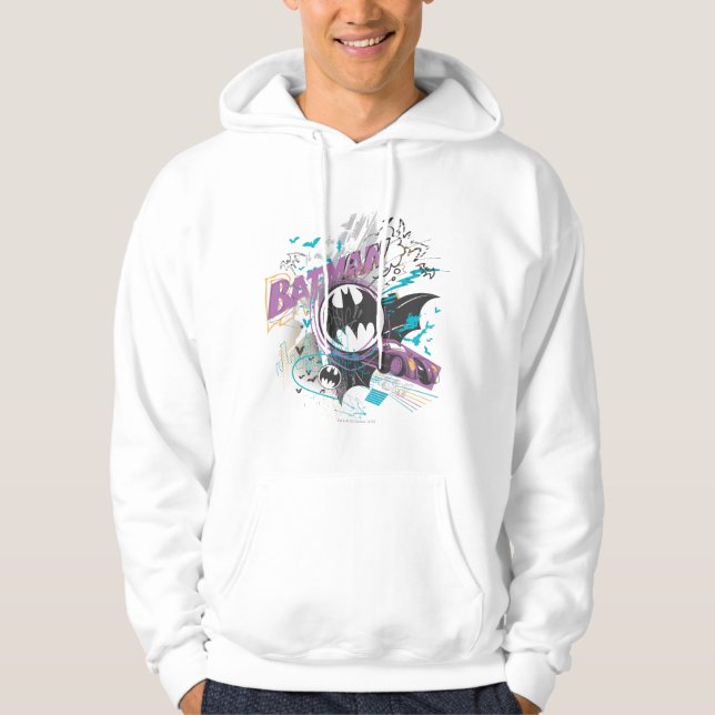 Batman Gotham Skyline Sketch Hoodie (Front)