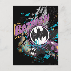 Batman Gotham Skyline Sketch Postcard