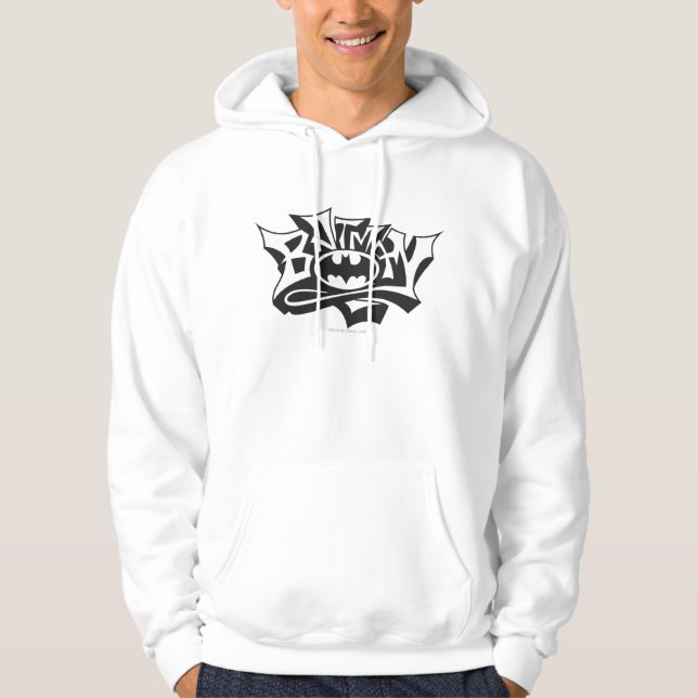 Batman | Graffiti Name Logo Hoodie (Front)