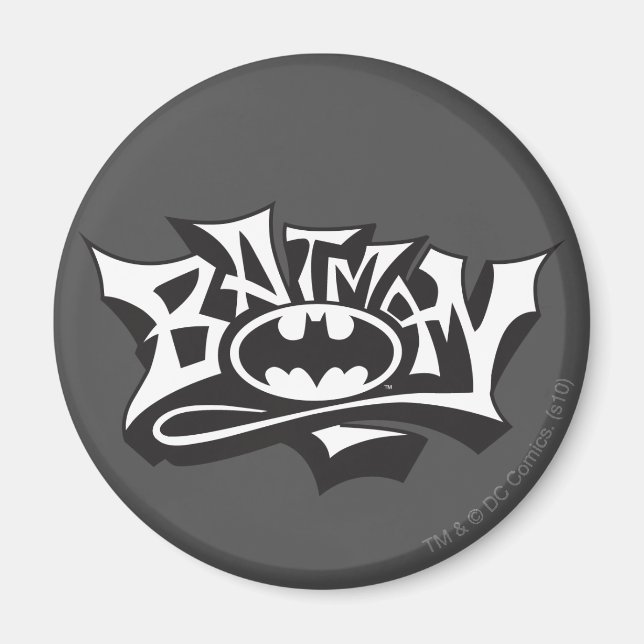 Batman | Graffiti Name Logo Magnet (Front)