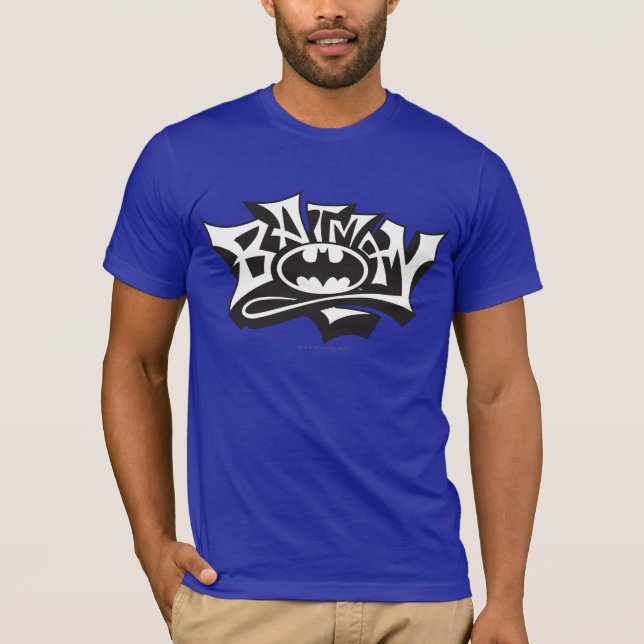 Batman | Graffiti Name Logo T-Shirt (Front)